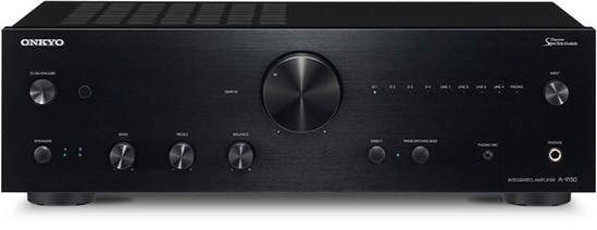 onkyo a9150 2 channel amplifier front view