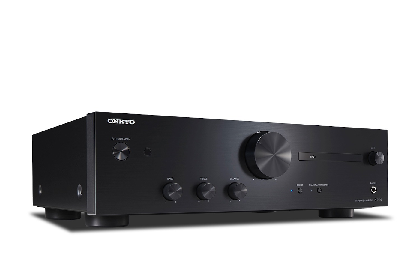 onkyo a9110 stereo receiver side view