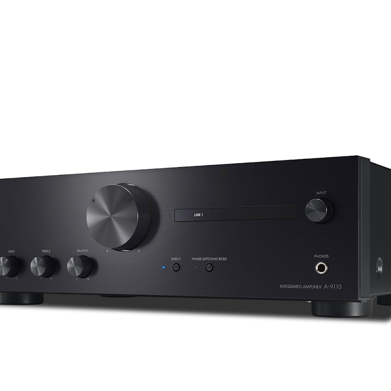 onkyo a9110 stereo receiver on white background