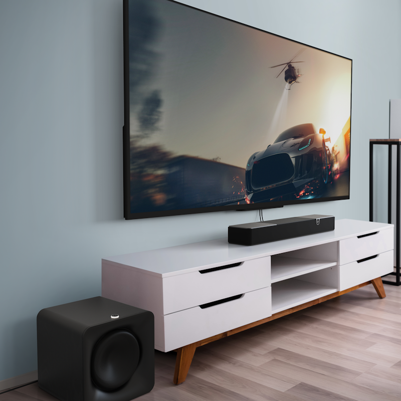 Klipsch Flexus Core 100 SUB 100 with action film on tv 2000x2000