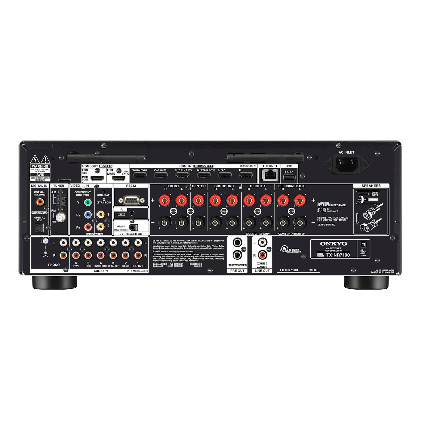 Onkyo TX NR7100 Rear