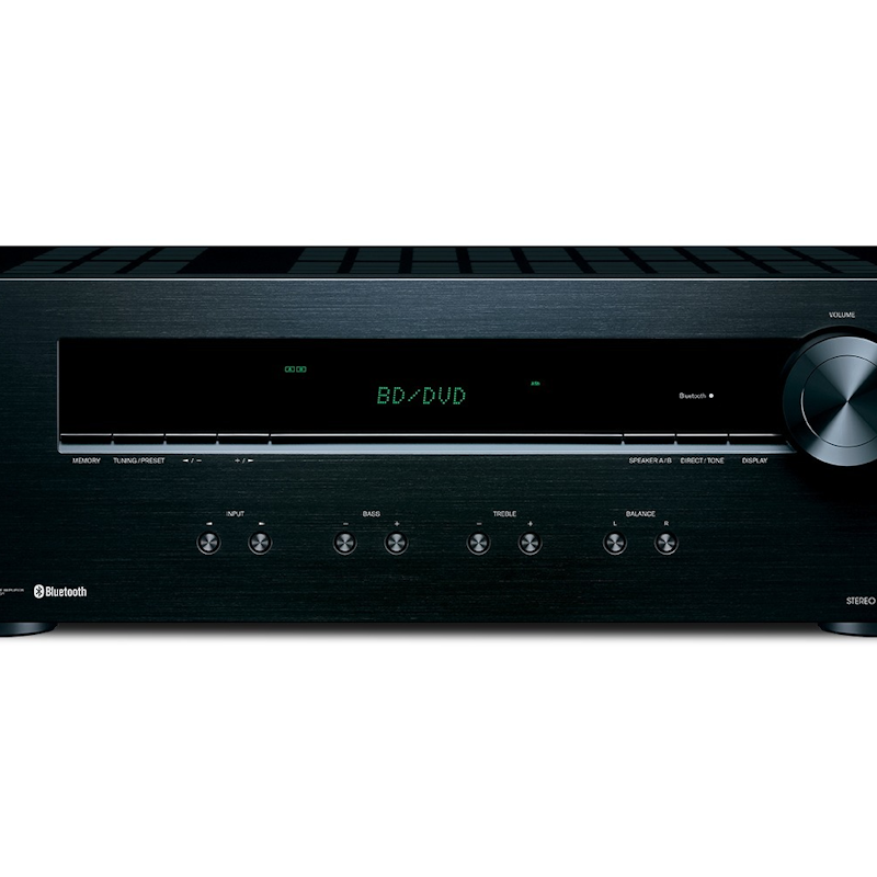 Onkyo TX-8220 stereo receiver on white background